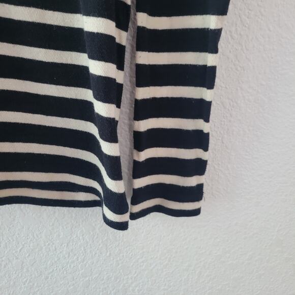 J. Crew Striped Oversized Black and Beige Turtleneck Sz XXS Classic Preppy Fall - Picture 4 of 4
